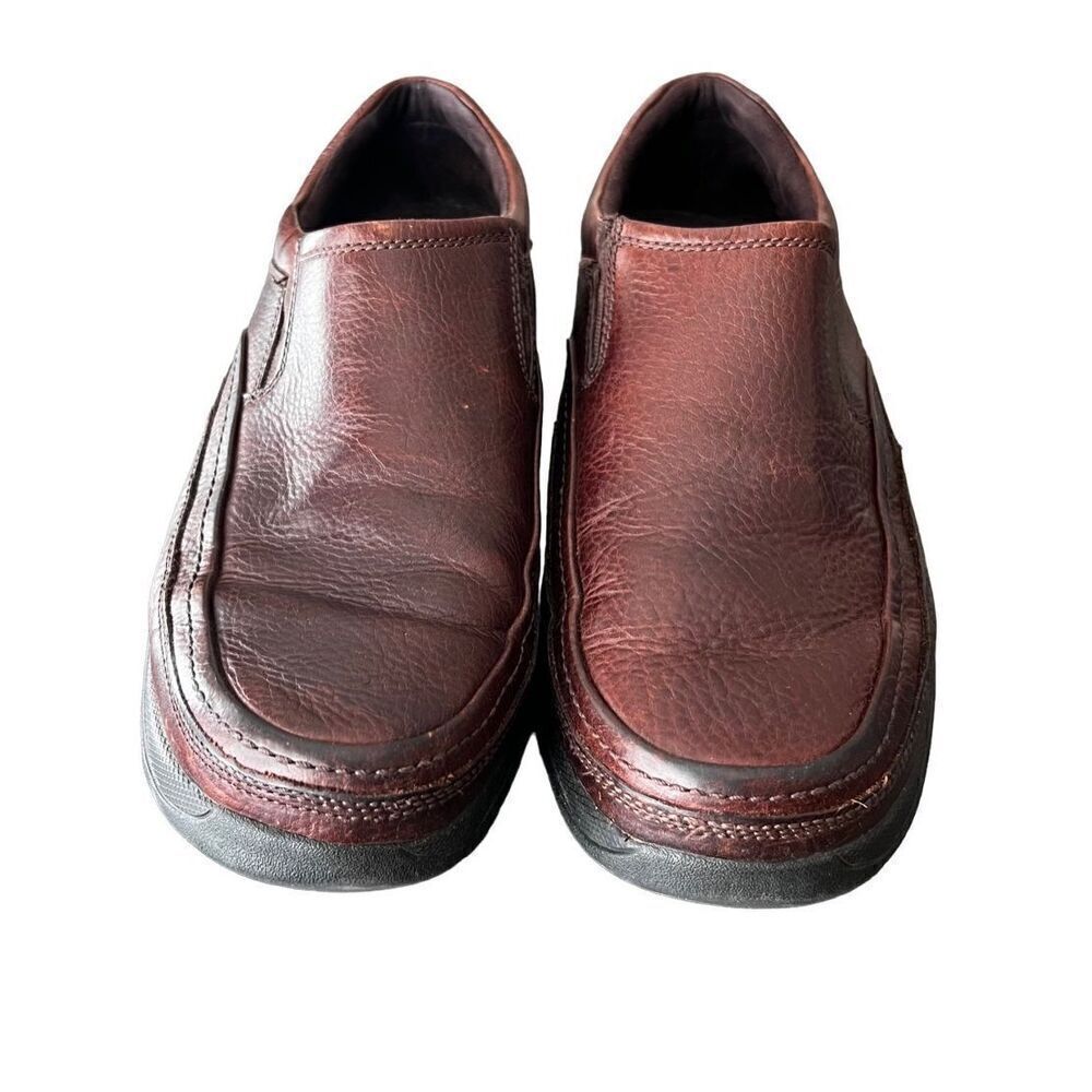 Rockport leather Brown Loafers Dark Brown Tumbled man size 13